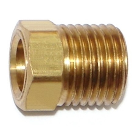 MIDWEST FASTENER 5/16" Brass Inverted Flare Nuts 6PK 76343